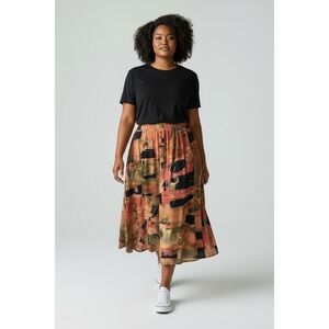 Catherine's Liz & Me Vintage Midi Skirt Womens Plus 18 USA ILGWU *Flaw